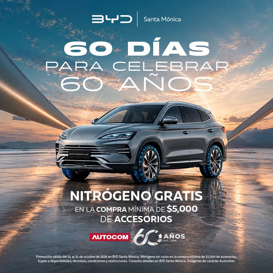 BYD Santa Mónica: nitrógeno gratis en la compra mínima de $5,000 de accesorios, BYD Song Plus