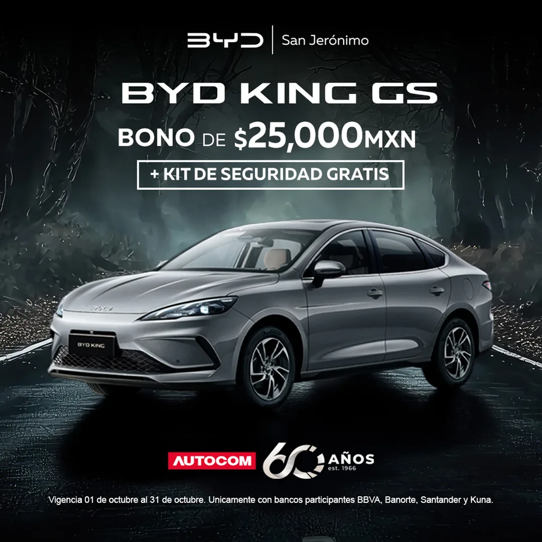 BYD King GS en BYD San Jerónimo: bono de $25,000 MXN más kit de seguridad gratis