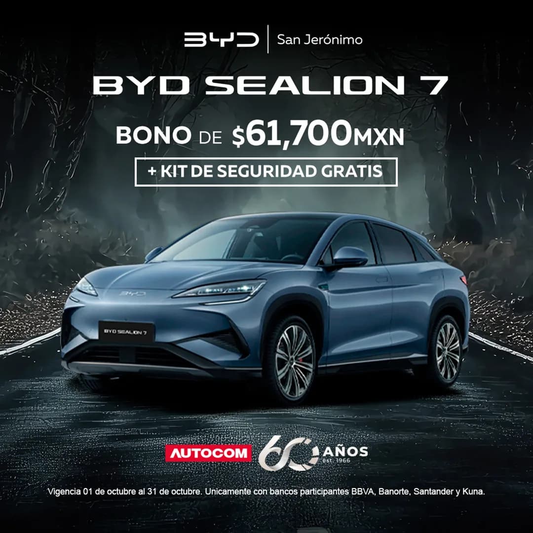 BYD Sealion 7 en BYD San Jerónimo: bono de $61,700 MXN más kit de seguridad gratis